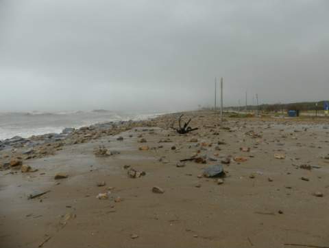 Estado de la playa de El Prat tras el paso de Gloria (Fotografía: Ayuntamiento)