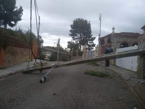 Afectacions a l'enllumenat públic a Vallirana (Imatge: Ajuntament)
