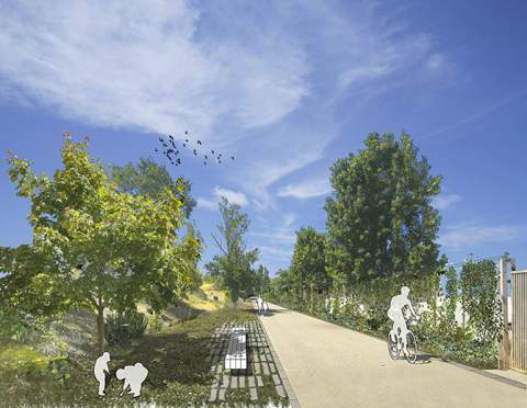 Imatge virtual del camí de la Moixeta un cop finalitzades les obres (Fotografia: Ajuntament de Sant Joan Despí)