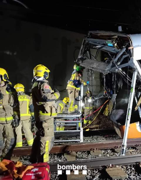 Interrompuda la circulació del servei de Rodalies de Catalunya arran de l'accident ferroviari a Gelida