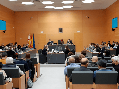 Imatge de la sessió plenària celebrada avui (Ajuntament de L'Hospitalet)