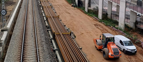 Finalitza l'excavació del túnel del soterrament i comença la fase de muntatge de superestructura de via