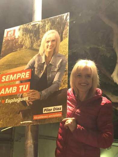 La alcaldesa de Esplugues y candidata del PSC, Pilar Díaz