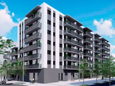 Imagen virtual de la nueva promoción de vivienda protegida de Brosh en Viladecans