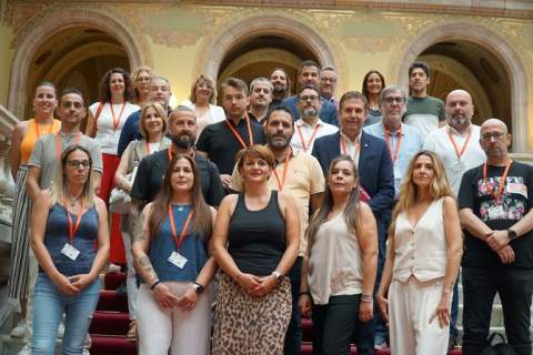 Els treballadors han rebut el suport dels alcaldes socialistes (Fotografia: PSC)