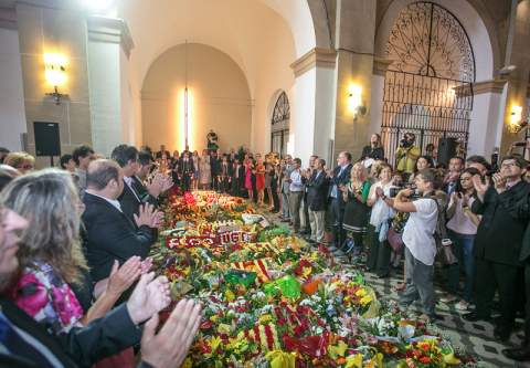 Actes institucionals i ofrenes florals per celebrar la Diada Nacional de Catalunya