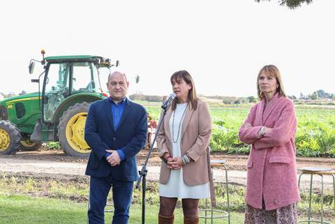 Carles Ruiz, Gemma Badia y Lluïsa Moret, el pasado viernes en Gavà (Fotografía: Pepa Álvarez)