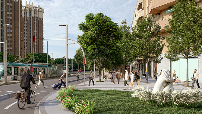 Esplugues comença la gran transformació de l’avinguda de Cornellà