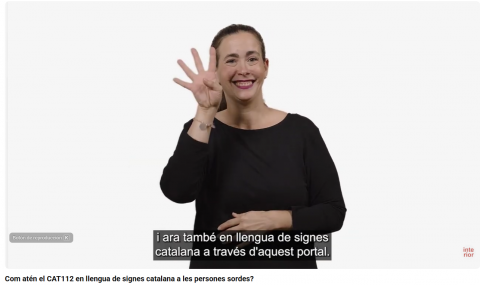 El CAT112 obre un canal de videoconferència en llengua catalana de signes